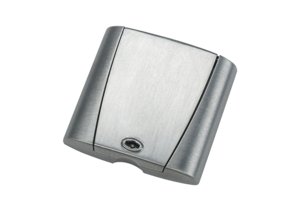 Optima metal cover assembly, with lock, silver