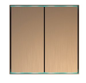 Dora serie 2-4 gang button KNX, metal Alu-eloxal, modular buttons,  temperature sensor, thermostat parametered, 2 analog input antique bronze
